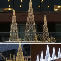 16′ Illuminated aluminium cone, 1800 lights