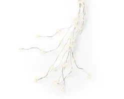 672 LED light garland on silver wire, int./ext., warm white, 7′