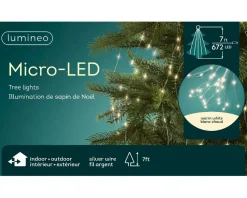 672 LED light garland on silver wire, int./ext., warm white, 7′