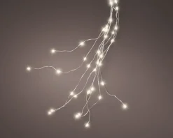 672 LED light garland on silver wire, int./ext., warm white, 7′