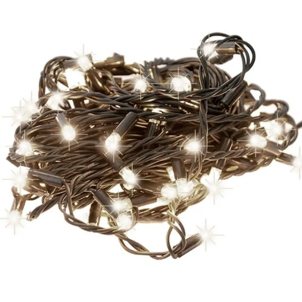 100 Outdoor White Twinkle LED Lights, 52,5′