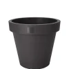 90% recycled plastic black planter, 20,5 x 23"