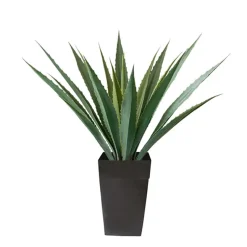 Agave américana vert artificiel extérieur en pot, 63″