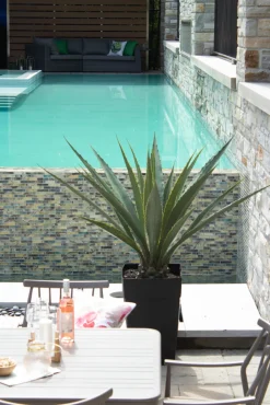 Agave américana vert artificiel extérieur en pot, 63″