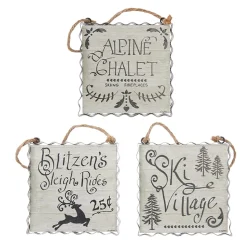 Alpine holiday ornament, 4.5″