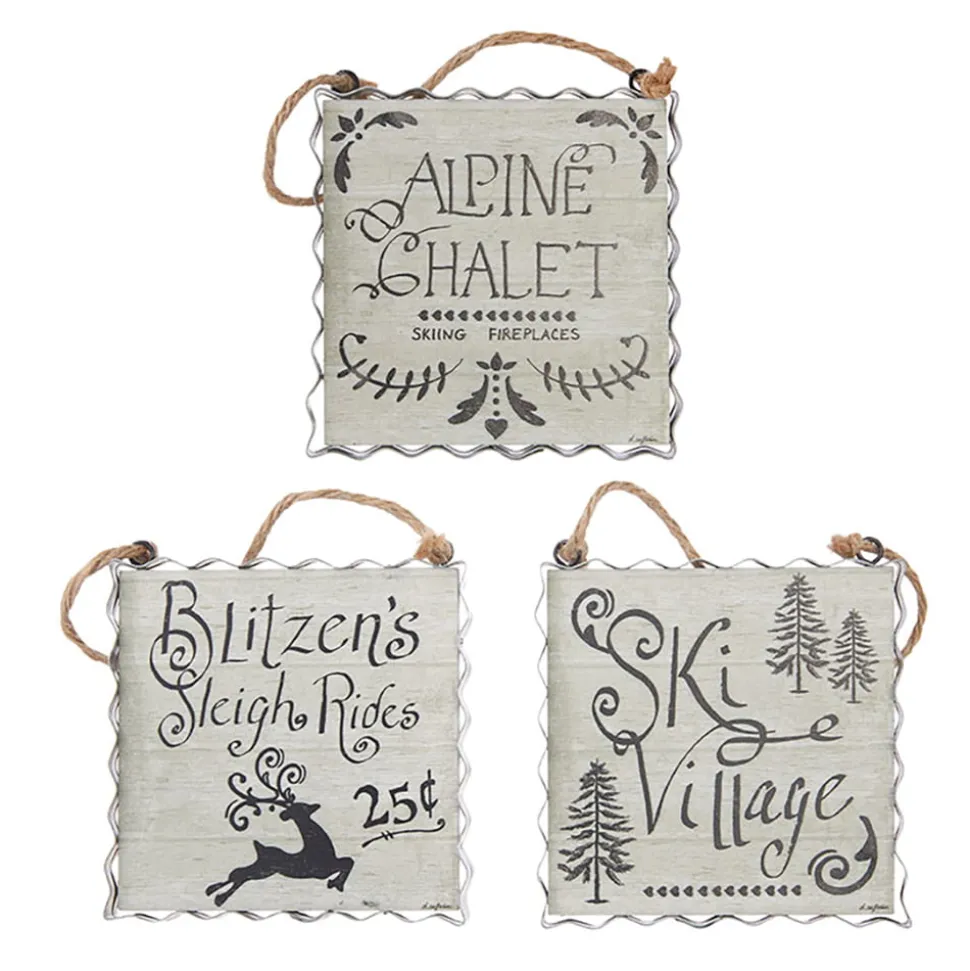Alpine holiday ornament, 4.5″