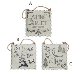 Alpine holiday ornament, 4.5″