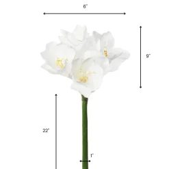 Amaryllis blanche artificielle, 31″