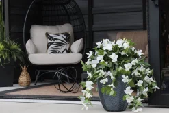 Anthracite oval planter