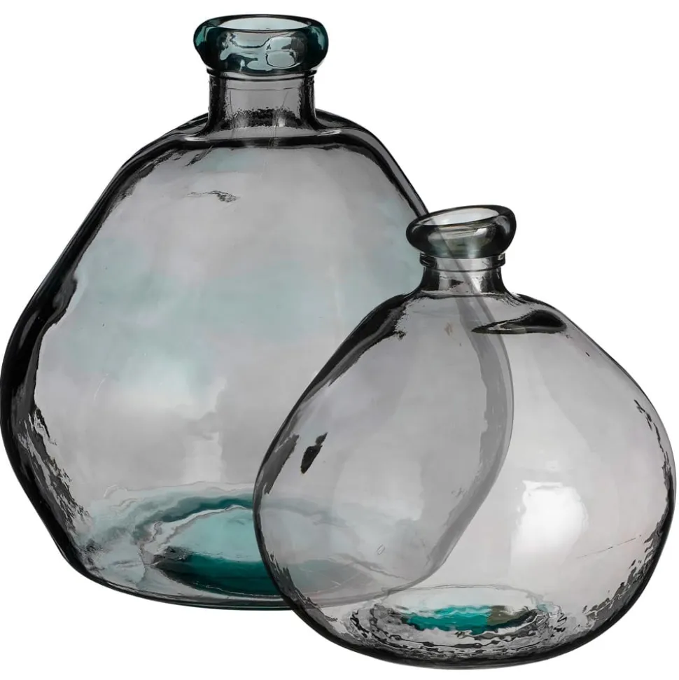 Anthracite recycled glass flower vase