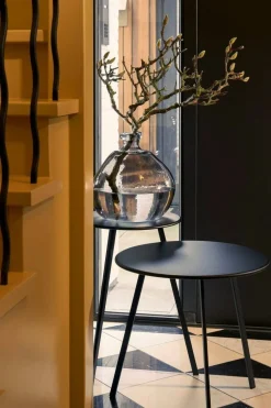 Anthracite recycled glass flower vase