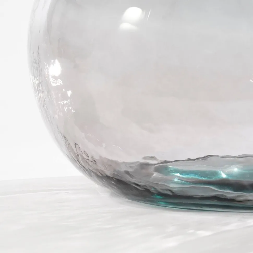 Anthracite recycled glass flower vase