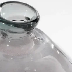 Anthracite recycled glass flower vase
