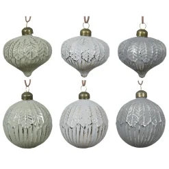 Antique finish glass ornament, 3"