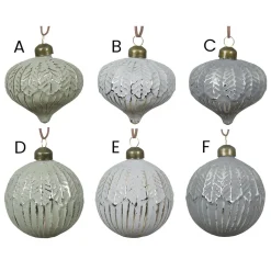 Antique finish glass ornament, 3"