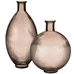 Antique pink recycled glass bottle vase