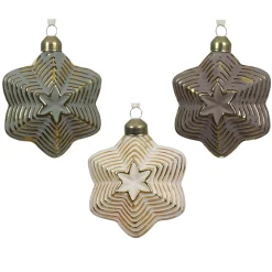 Antique-look star Christmas ornament, 3"