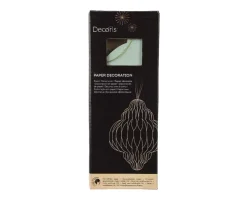 Aqua paper tree ornament, 8"