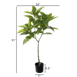 Arbre de magnolia vert artificiel, 51″