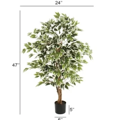 Arbre ficus panaché artificiel, 47&Prime;