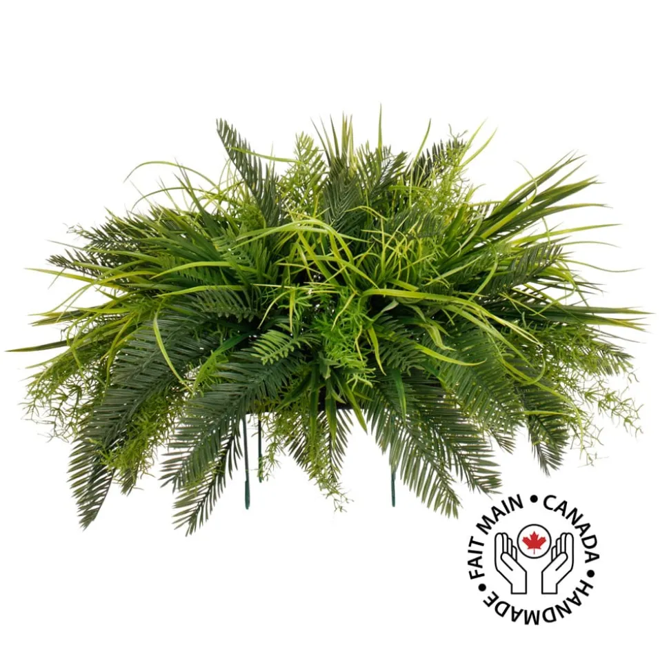 Arrangement de verdure pour pierre tombale