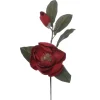 Artifical red magnolia flower with leaves