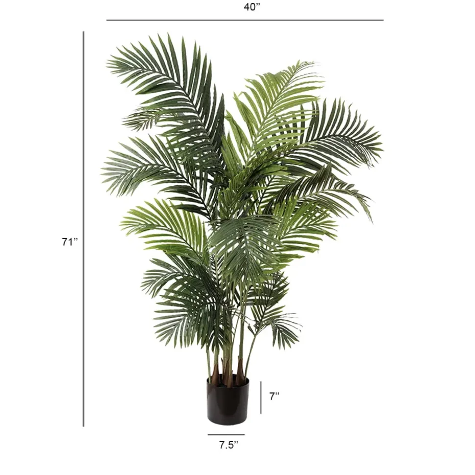 Artificial areca palm tree, 71"