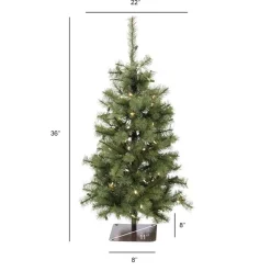 Artificial asheville pre-lit alpine tree, 100 LEDs, 36