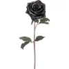 Artificial black rose, 21,5"