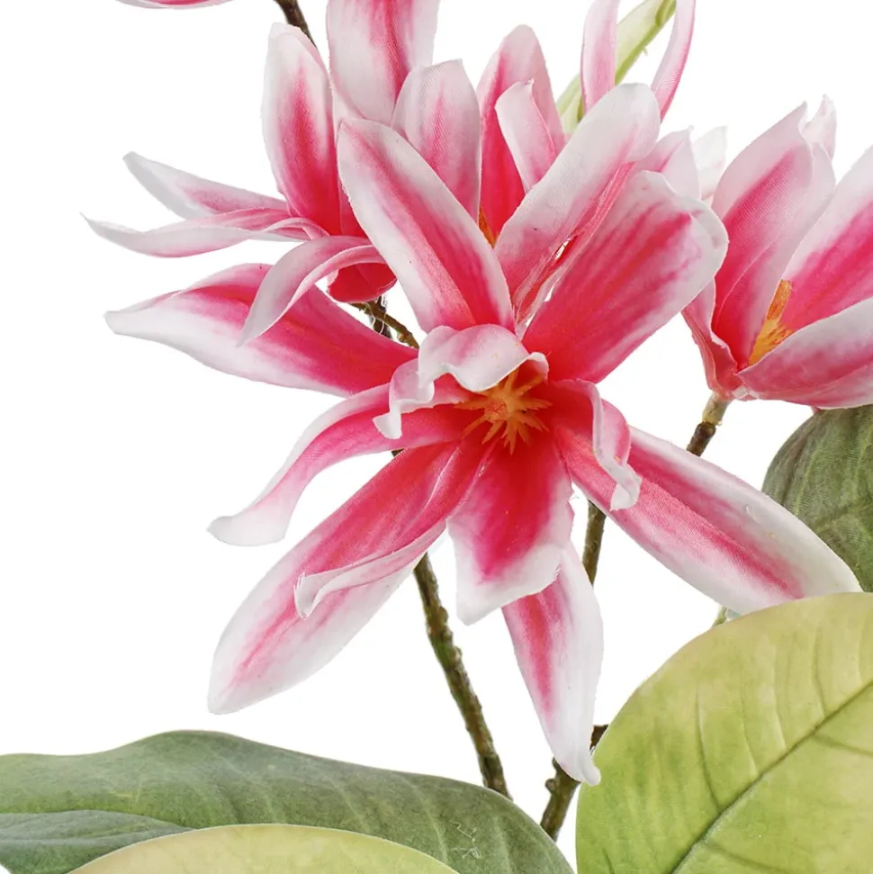 Artificial blooming fuchsia magnolia stem, 27,5″