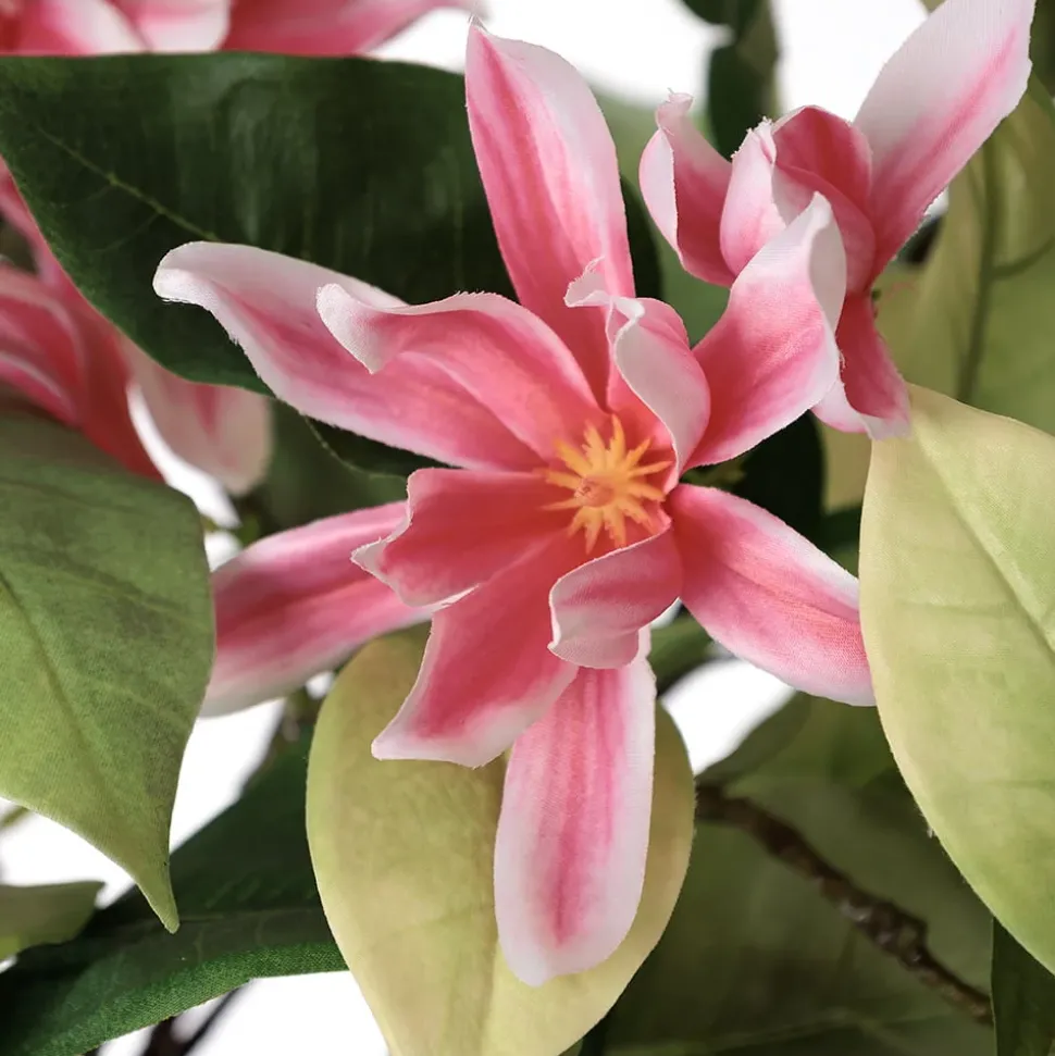 Artificial blooming fuchsia magnolia stem, 27,5″