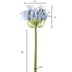 Artificial blue agapanthus, 27″