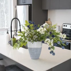 Artificial blue agapanthus, 28″