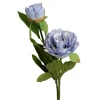 Artificial blue peony buds on stem, 28"