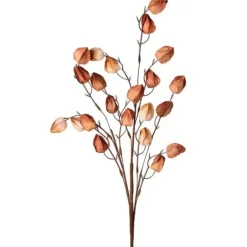 Artificial brown chinese lantern stem, 33"