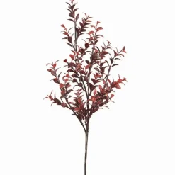 Artificial burgundy boxwood bouquet, 22"