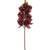 Artificial burgundy cymbidum orchid, 26,5″