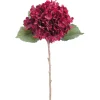 Artificial burgundy hydrangea flower, 20,5"