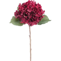 Artificial burgundy hydrangea flower, 20,5"