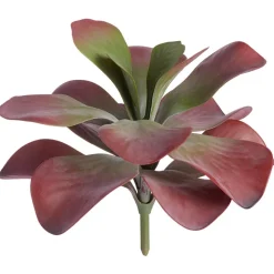 Artificial burgundy kalanchoe pick, 11"