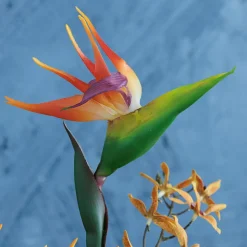 Artificial colorful tropical flower arrangement