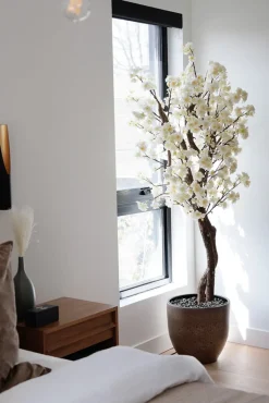 Artificial cream cherry blossom handmade tree