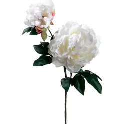 Artificial cream peony flower, 19,5"