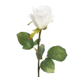 Artificial cream rose, 21"