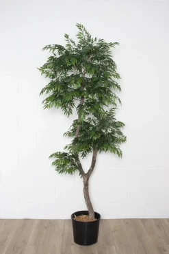 Artificial curved aralia ming handmade tree