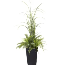 Artificial cycas and grass potted arrangement, 55″