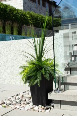 Artificial cycas and grass potted arrangement, 55″