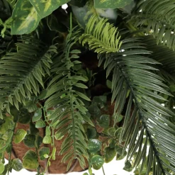 Artificial cycas and plant hanging arrangement, 36 x 28