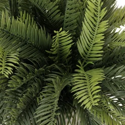 Artificial cycas arrangement in a grey terrazzo beige pot, 26 x 20