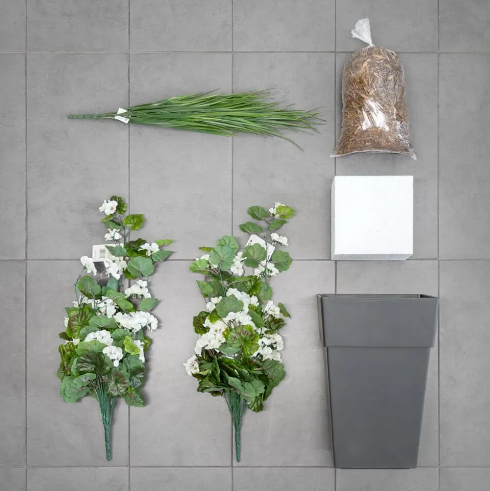 Artificial DIY outdoor planter kit